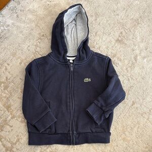 Lacoste Kids Dark Blue Zip-Up Hoodie size 4